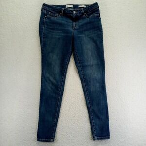 Jessica Simpson Kiss Me Skinny Jeans Dark Wash Blue Mid Rise Size 10/30 Stretch